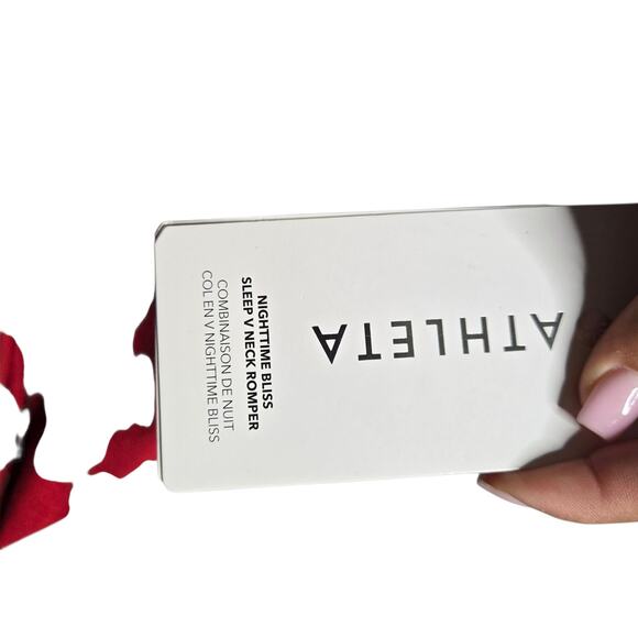 Athleta Nightime Bliss Sleep V-Neck Romper Size: S - Picture 4 of 4